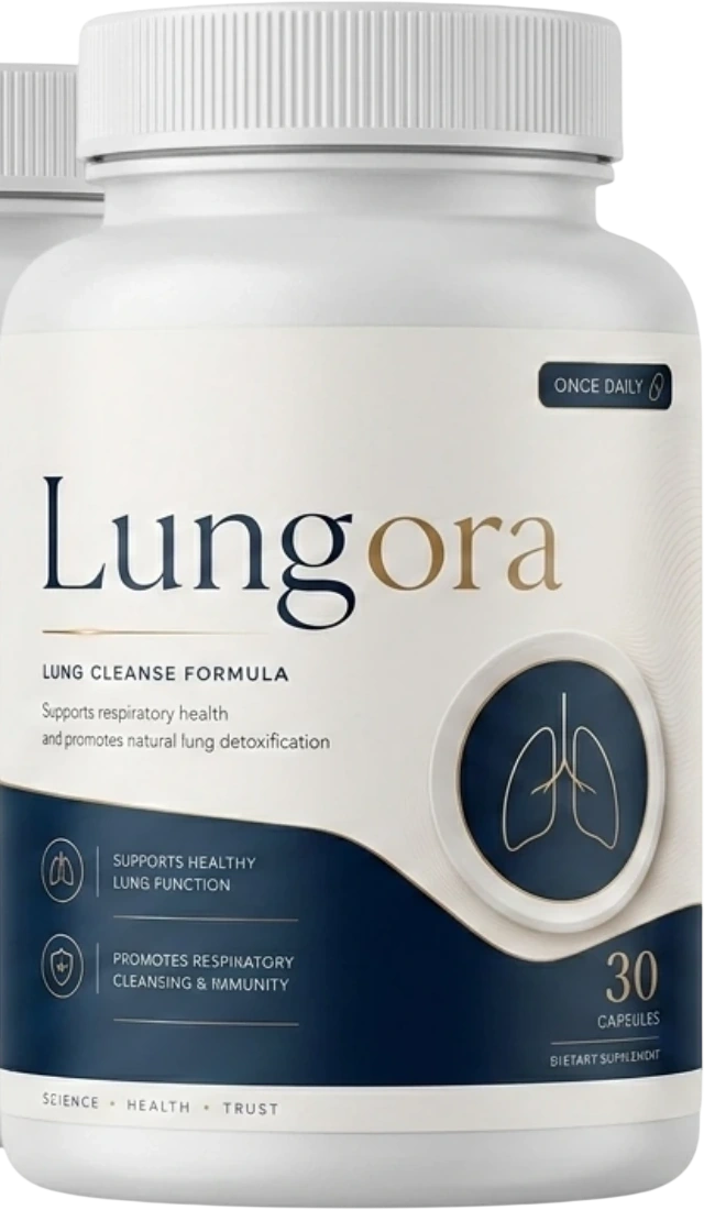 Lungora Lung Cleanse Formula bottle, 30 capsules